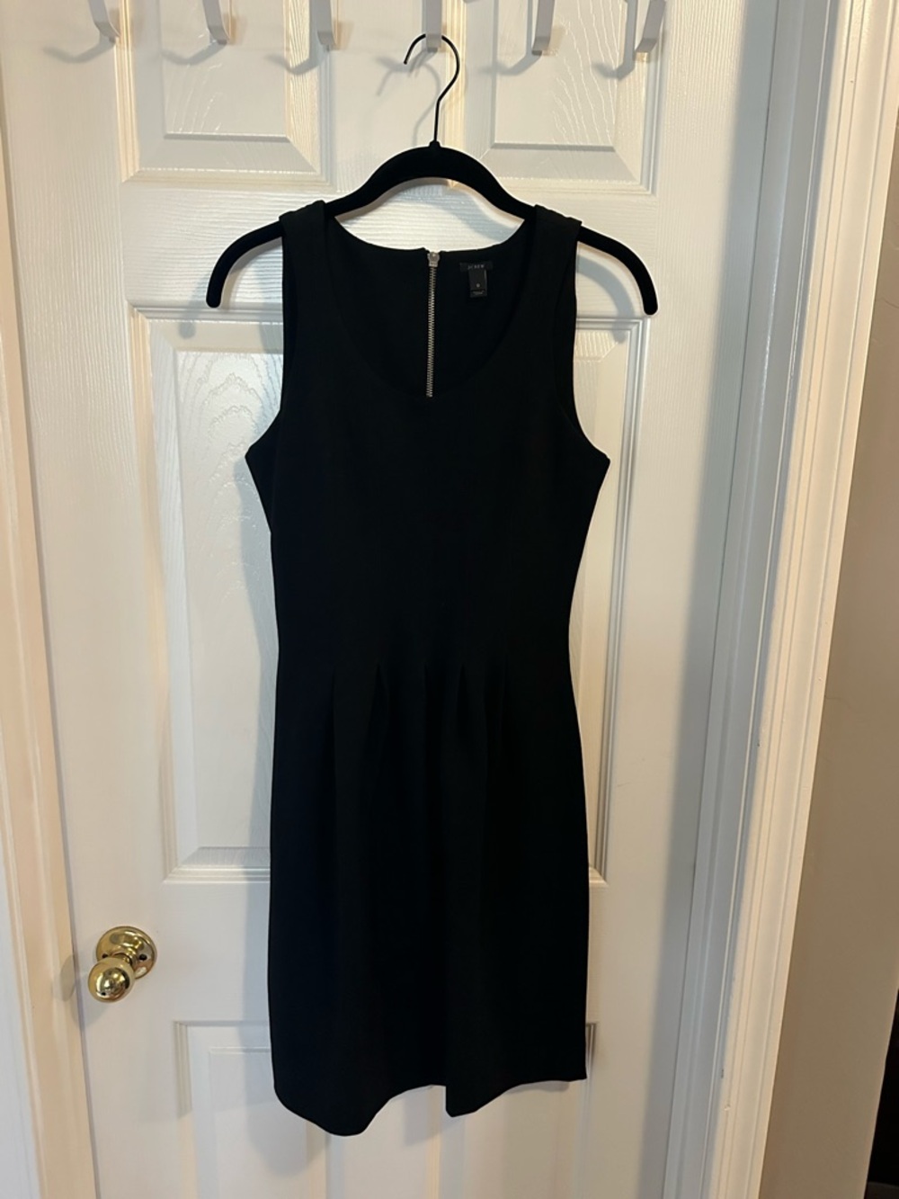 J. Crew Black Sleeveless Fit-and-Flare Mini Dress